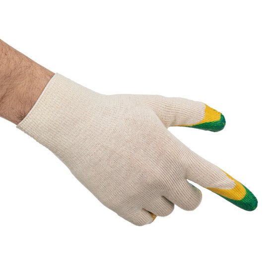 Перчатки х/б с двойным латексным обливом М