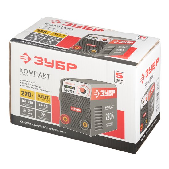 Сварочный аппарат инверторного типа Зубр СА-220 К ММА
