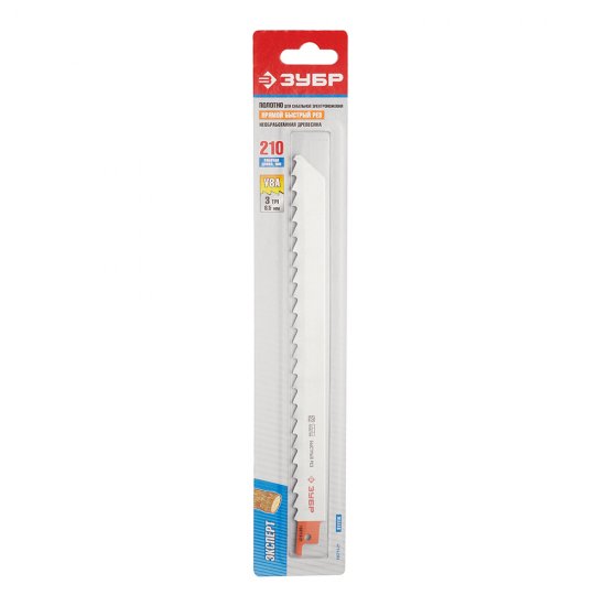 Пилка для сабельной пилы Зубр S1111K универсальная L210 мм быстрый рез (1 шт.) (155713-21)