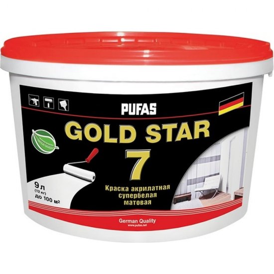 Морозостойкая акрилатная краска Pufas GOLD STAR 7