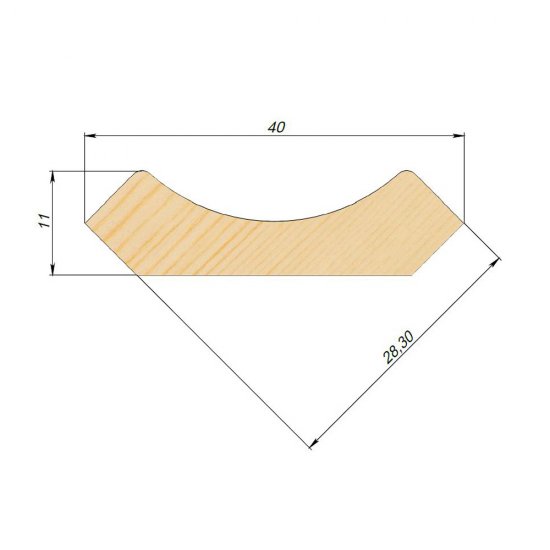 Плинтус гладкий 40х11х2500 мм сорт Экстра сращенный
