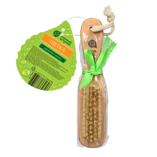 Щетка Банные штучки деревянная двухсторонняя с пемзой (40050)