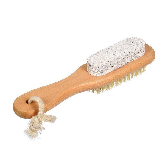 Щетка Банные штучки деревянная двухсторонняя с пемзой (40050)