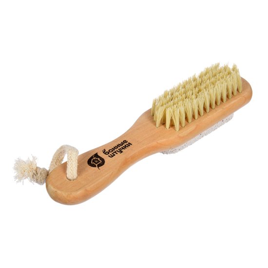 Щетка Банные штучки деревянная двухсторонняя с пемзой (40050)