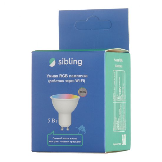 Лампа умная Sibling светодиодная диммируемая GU10 5 Вт RGBW IP20 mr16