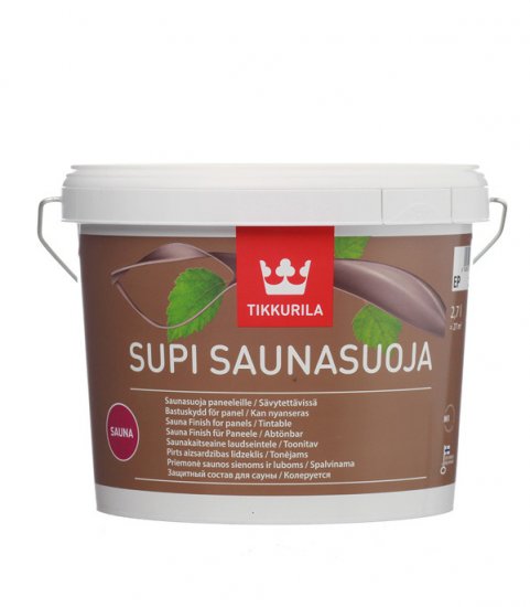 Антисептик Tikkurila/Tikkivala Supi Sauna Protect для бань и саун бесцветный 2,7 л