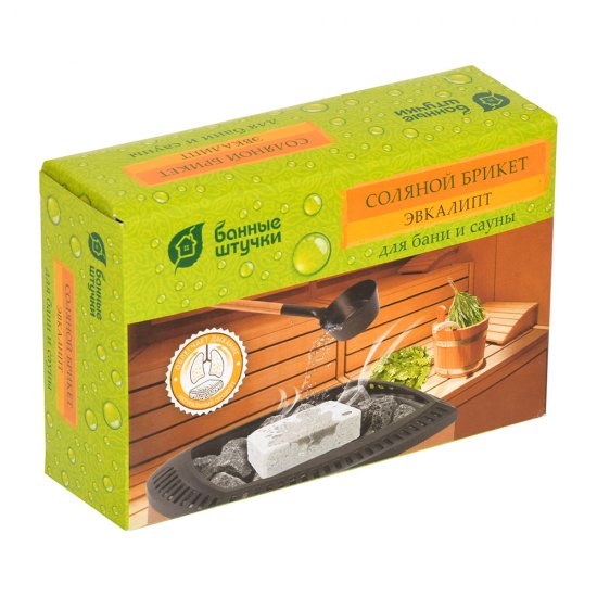 Соляной брикет для бани и сауны Банные штучки Эвкалипт (32255)