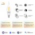 Лампа умная Gauss Smart Home филаментная диммируемая E14 4,5 Вт теплый/холодный 2700 К IP20 свеча на ветру