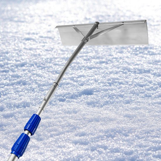 Скребок Truper алюминиевый с алюминиевой ручкой 4800х560 мм для удаления снега с крыш (33901)