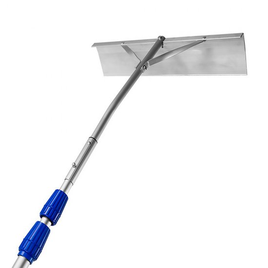 Скребок Truper алюминиевый с алюминиевой ручкой 4800х560 мм для удаления снега с крыш (33901)