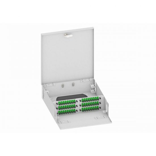 Настенный одномодовый укомплектованный оптический кросс TopLan КРН-Top-48SC/A-OS2-GY