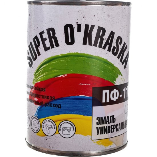 Эмаль super maler Черный 0,9кг