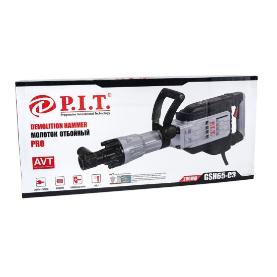 Отбойный молоток электрический P.I.T. GSH65-C3 2000 Вт 65 Дж HEX 30