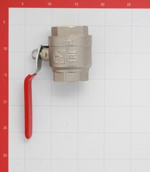 Кран шаровой латунный Valtec Base 2 ВР(г) х 2 ВР(г) ручка прямой (VT.214.N.09)