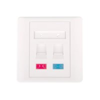 Настенная лицевая панель NETLAN EC-FP-2KJ-WT-10