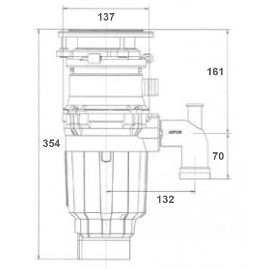 Измельчитель пищевых отходов Bone Crusher BC-600 475 Вт 2600 об./мин (BC600)