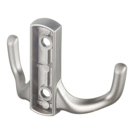 Крючок-вешалка двухрожковый сатин (129910)