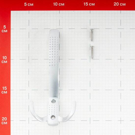 Крючок-вешалка трехрожковый матовый хром (129907)