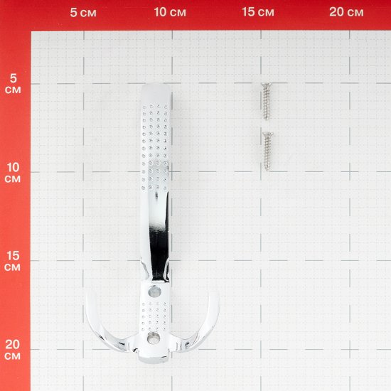 Крючок-вешалка трехрожковый хром (129905)