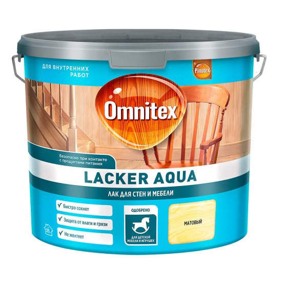 Лак акриловый Pinotex/Omnitex Lacker Aqua 2,7 л матовый