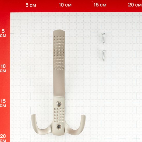 Крючок-вешалка трехрожковый сатин (129906)