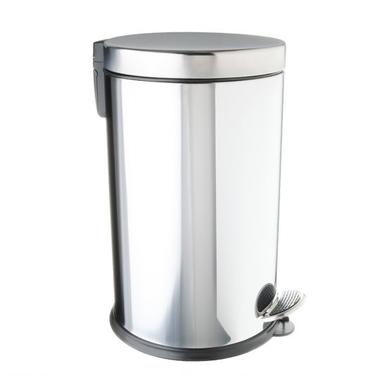 Ведро для мусора Fixsen Hotel FX-34024A с крышкой 8 л металл хром с педалью