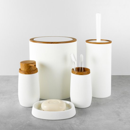 Ведро для мусора Fixsen White Boom FX-412-6 с крышкой 5 л пластик белое