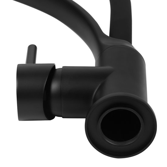 Смеситель для кухни Lemark Soul черный с гибким изливом однорычажный (LM6007BL)