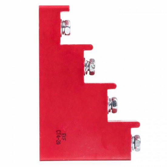 Изолятор угловой EKF PROxima Лесенка IP30 300 А с болтом и шайбой пластиковый красный (2 шт.) (plc-sl-300)