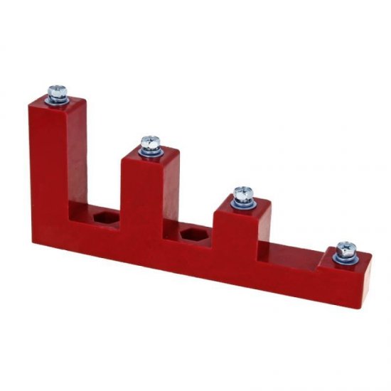 Изолятор угловой EKF PROxima Лесенка IP30 900 А с болтом и шайбой пластиковый красный (2 шт.) (plc-sl-900)