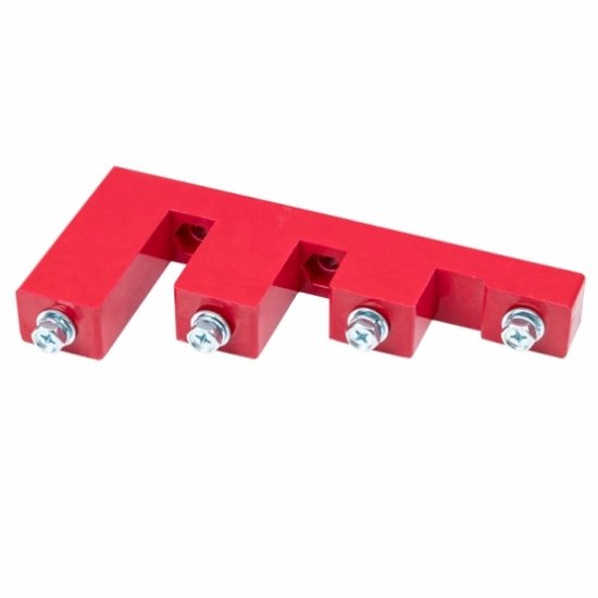 Изолятор угловой EKF PROxima Лесенка IP30 700 А с болтом и шайбой пластиковый красный (2 шт.) (plc-sl-700)