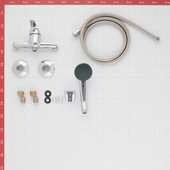 Смеситель для душа без излива Corsa Deco Wave L хром с лейкой однорычажный (671766)