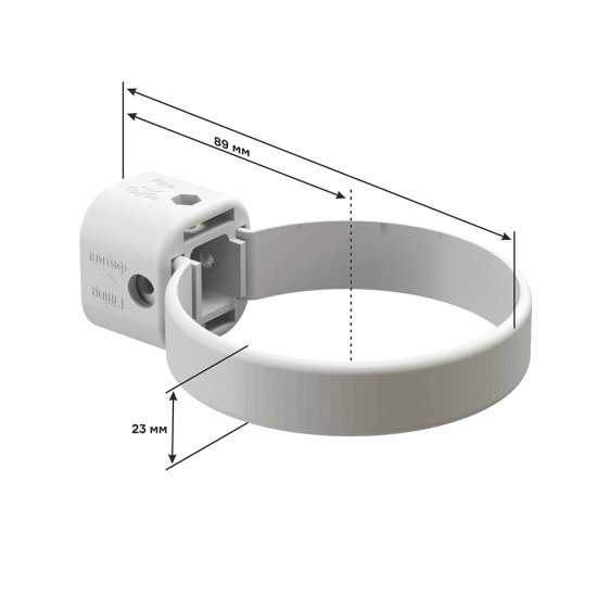 Хомут трубы Docke Lux пластиковый d100 мм пломбир RAL 9003