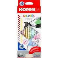 Стираемые трехгранные цветные карандаши Kores Kolores MagiK