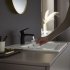 Смеситель для раковины Hansgrohe Vernis Blend черный однорычажный с донным клапаном (71551670)