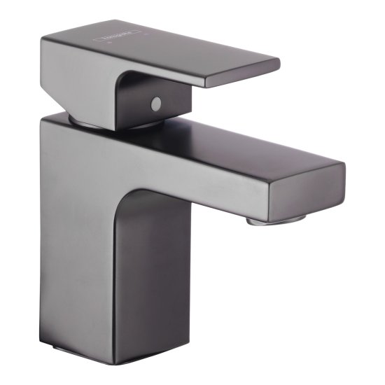 Смеситель для раковины Hansgrohe Vernis Shape черный однорычажный с донным клапаном (71560670)