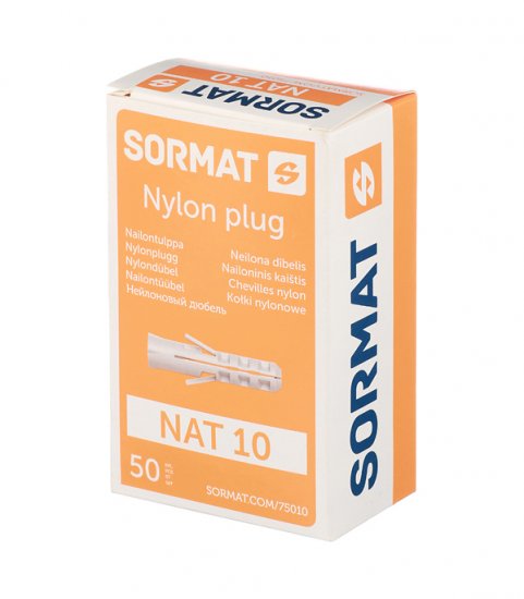 Дюбель распорный Sormat NAT 10x50 мм нейлон (50 шт.)