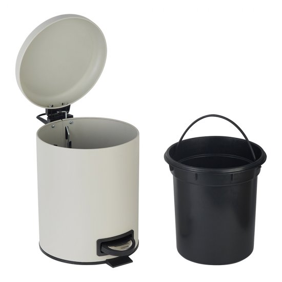 Ведро для мусора Fixsen Hotel FX-34024L с крышкой 5 л металл бежевое с педалью