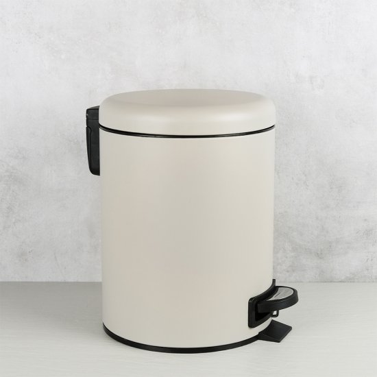 Ведро для мусора Fixsen Hotel FX-34024L с крышкой 5 л металл бежевое с педалью