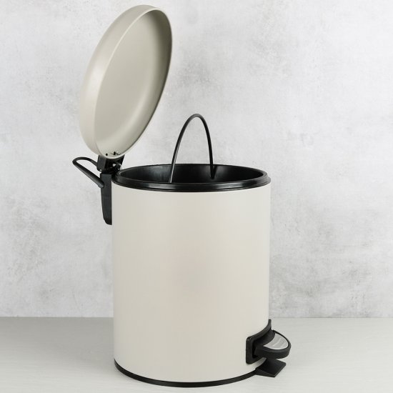 Ведро для мусора Fixsen Hotel FX-34024L с крышкой 5 л металл бежевое с педалью