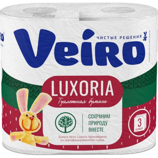 Бытовая трехслойная бумага VEIRO Luxoria