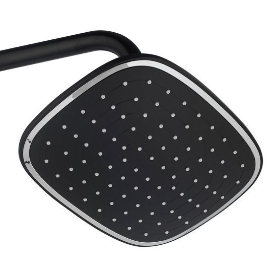 Душевой комплект ARGOtech Amanda с верхним душем с лейкой черный (AGD 25.1208 B)