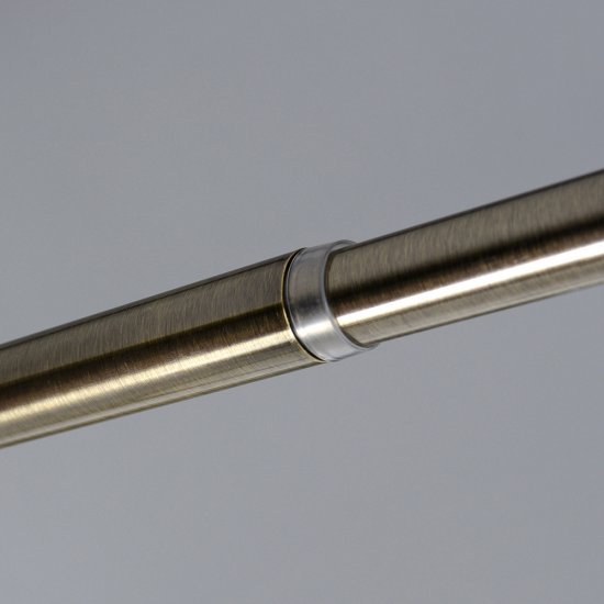 Карниз для ванной 105-190 см телескопический прямой сталь бронза