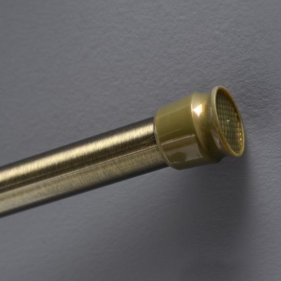 Карниз для ванной 105-190 см телескопический прямой сталь бронза