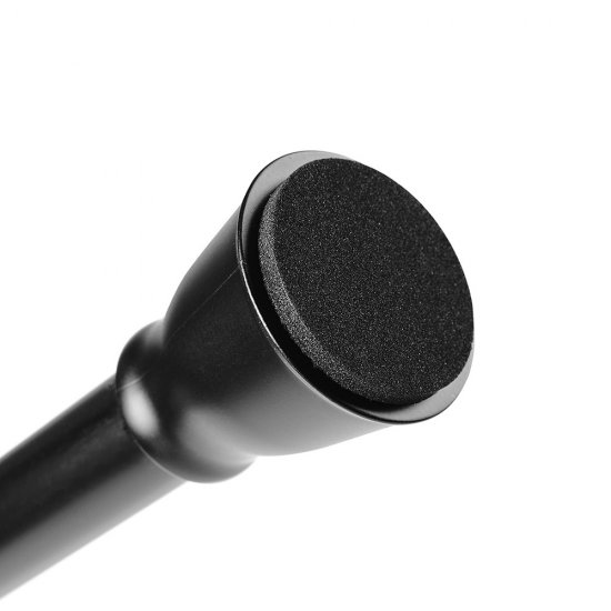 Карниз для ванной 140-260 см телескопический прямой сталь черный