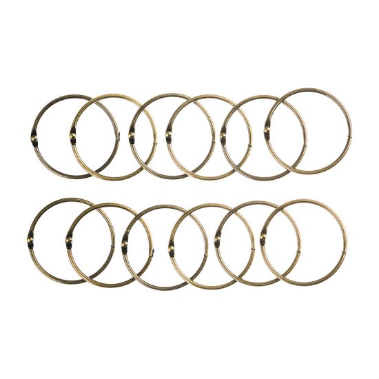 Кольца для штор Wess Itolo металлические сталь (12 шт.) (G77-58)