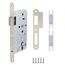 Замок врезной Fuaro C-55-72 для входной двери под цилиндр нержавеющая сталь