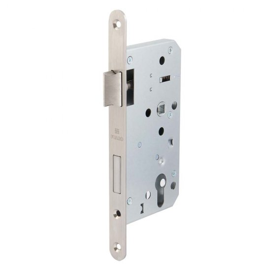 Замок врезной Fuaro C-55-72 для входной двери под цилиндр нержавеющая сталь