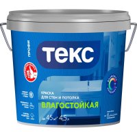Влагостойкая вододисперсионная краска Текс профи