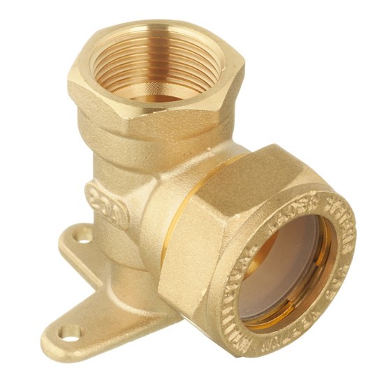 Угол Stahlmann IWS EasyFix 20 мм х 3/4 ВР(г) для гофрированных труб с креплением